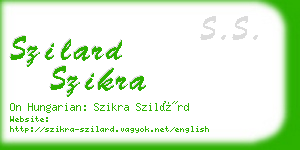 szilard szikra business card